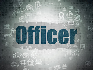 Image showing Law concept: Officer on Digital Paper background