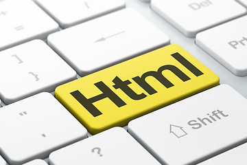 Image showing Software concept: Html on computer keyboard background