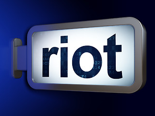 Image showing Politics concept: Riot on billboard background