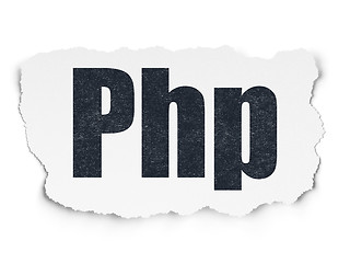 Image showing Programming concept: Php on Torn Paper background