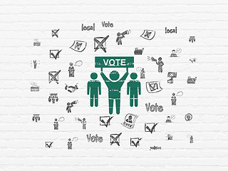 Image showing Politics concept: Election Campaign on wall background