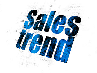 Image showing Marketing concept: Sales Trend on Digital background