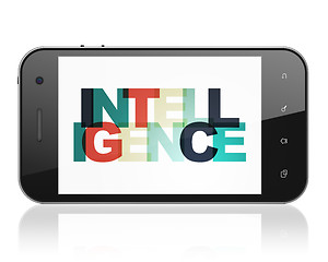 Image showing Learning concept: Smartphone with Intelligence on  display