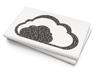 Image showing Cloud networking concept: Cloud on Blank Newspaper background