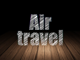 Image showing Vacation concept: Air Travel in grunge dark room