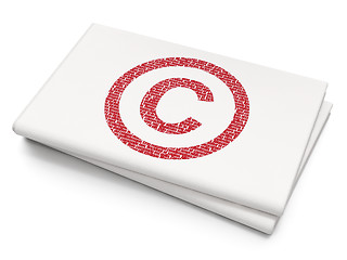 Image showing Law concept: Copyright on Blank Newspaper background