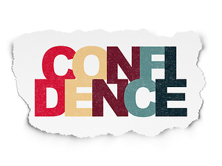 Image showing Business concept: Confidence on Torn Paper background