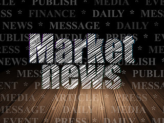 Image showing News concept: Market News in grunge dark room