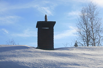 Image showing Chimney in winter