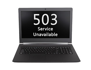 Image showing HTTP Status code - 503, Service Unavailable