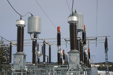 Image showing High voltage substation