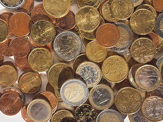 Image showing Euro coins background