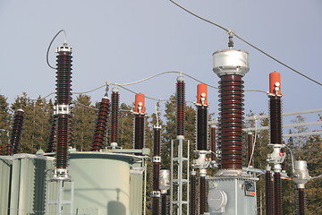 Image showing High voltage substation