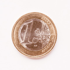 Image showing  1 Euro coin vintage