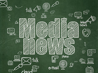 Image showing News concept: Media News on School Board background