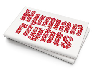 Image showing Political concept: Human Rights on Blank Newspaper background