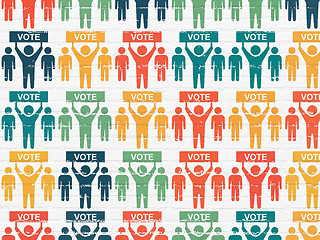 Image showing Political concept: Election Campaign icons on wall background