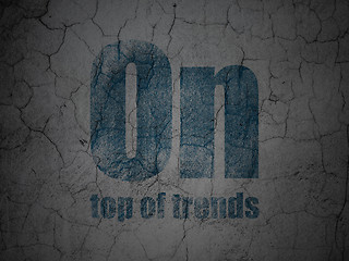 Image showing Business concept: On Top of trends on grunge wall background