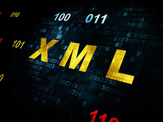 Image showing Database concept: Xml on Digital background