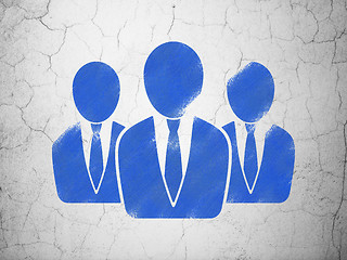 Image showing Finance concept: Business People on wall background