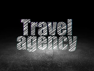 Image showing Travel concept: Travel Agency in grunge dark room