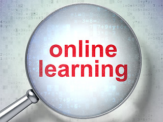 Image showing Education concept: Online Learning with optical glass