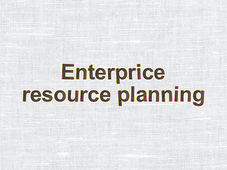 Image showing Finance concept: Enterprice Resource Planning on fabric texture background