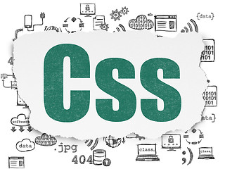 Image showing Software concept: Css on Torn Paper background