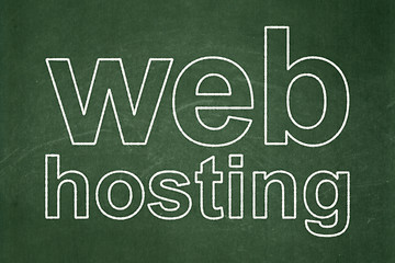 Image showing Web development concept: Web Hosting on chalkboard background
