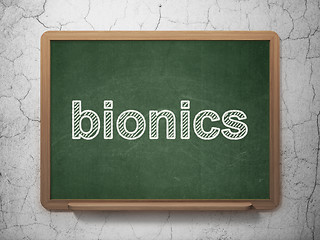 Image showing Science concept: Bionics on chalkboard background