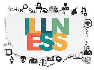 Image showing Health concept: Illness on Torn Paper background