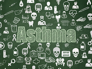 Image showing Healthcare concept: Asthma on School Board background