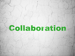 Image showing Business concept: Collaboration on wall background