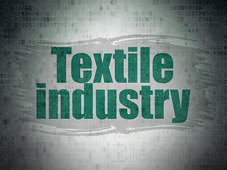 Image showing Manufacuring concept: Textile Industry on Digital Paper background