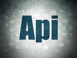 Image showing Database concept: Api on Digital Paper background