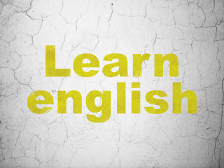 Image showing Education concept: Learn English on wall background