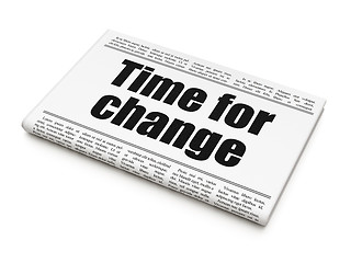 Image showing Timeline concept: newspaper headline Time for Change