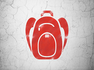 Image showing Education concept: Backpack on wall background