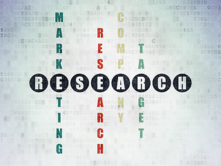 Image showing Marketing concept: Research in Crossword Puzzle