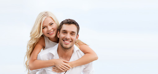 Image showing couple having fun on the beach