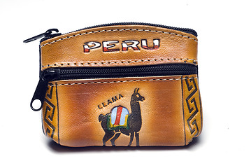 Image showing hand made change purse peru