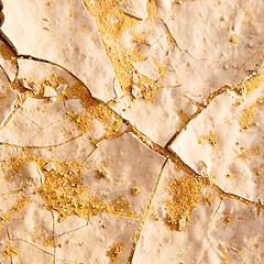 Image showing cracked sand in morocco africa desert abstract macro