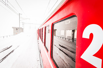 Image showing Train in the snow