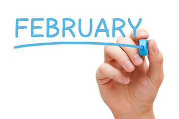 Image showing February Blue Marker