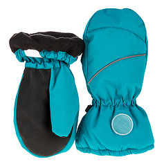 Image showing Children\'s autumn-winter mittens