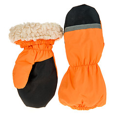 Image showing Children\'s autumn-winter mittens