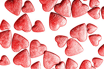 Image showing red hearts valentine background