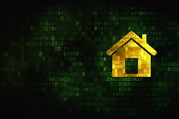 Image showing Finance concept: Home on digital background