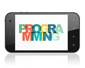 Image showing Programming concept: Smartphone with Programming on  display