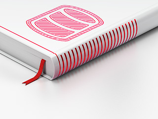 Image showing Software concept: closed book, Database on white background